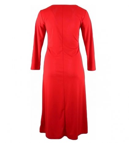 Еластична червена рокля