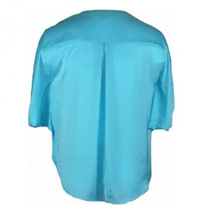 Синя асиметрична блузка