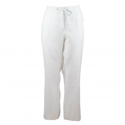 Бял ленен панталон