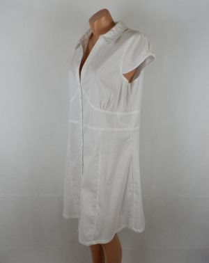 XL Памучна бяла рокля (с етикет)