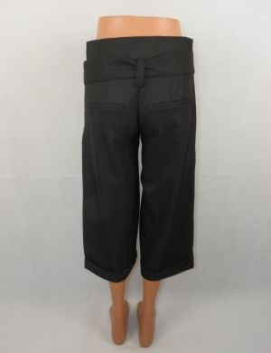 S-M Черен панталон за ботуш с висока талия