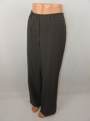 XXL-XXXL Плътен еластичен шоколадов панталон за есента