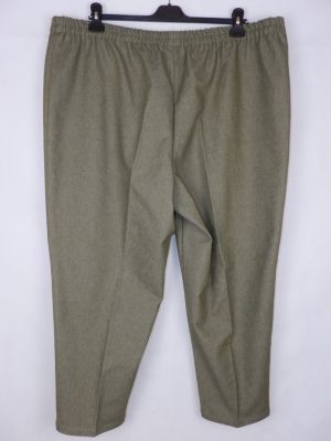 XXL-XXXL Зеленикав панталон на ластик от джинсова материя