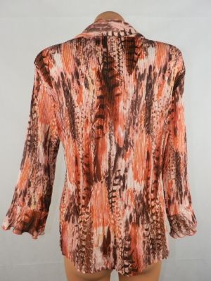 L-XL Цветна плисирана блуза