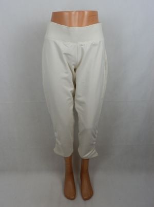 XL-XXL Кремав трикотажен панталон-клин с широк ластик