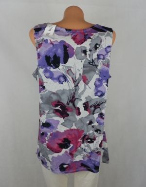 XXL Цветна памучна трикотажна блуза с набори (с етикет)