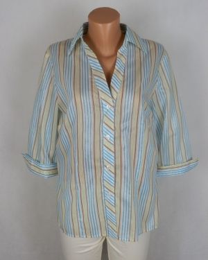 L-XL Лека памучна блуза на райета