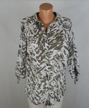 XXL Лека памучна плисирана блуза