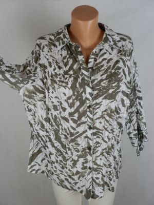 XXL Лека памучна плисирана блуза
