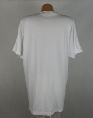 XXL Дълга бяла памучна блуза