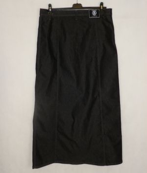 XL Дълга черна джинсова пола 