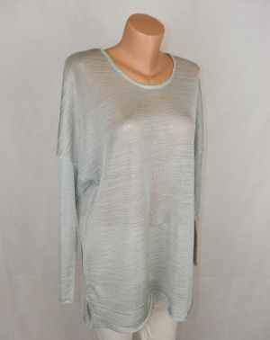 XXL Еластична машинно плетена блуза от вискоза (с етикет)