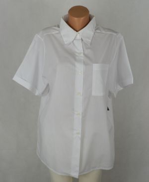 XXL Бяла памучна риза с къс ръкав ( с етикет)