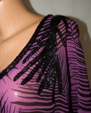 Шифонова блуза на ластик с украси Lane Bryant