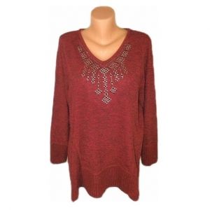 Асиметричен пуловер с украси Style& Co