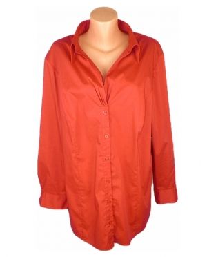 XXL-XXXL Красива червена еластична памучна блуза