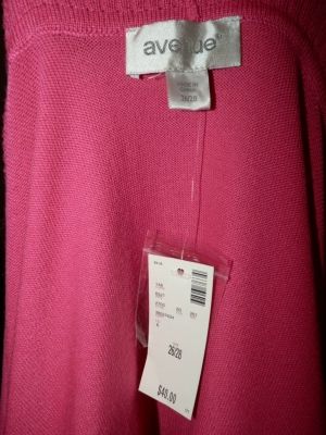 XXXL Цикламенова машинно плетена жилетка-туника от район(изкуствена коприна)-с етикет