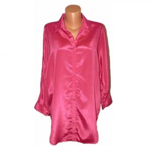 XL-XXL Розова блуза-туника от коприна