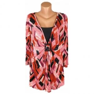 Цветна плисирана блуза-туника