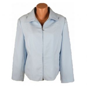 XL Леко светло-синьо сако със цип