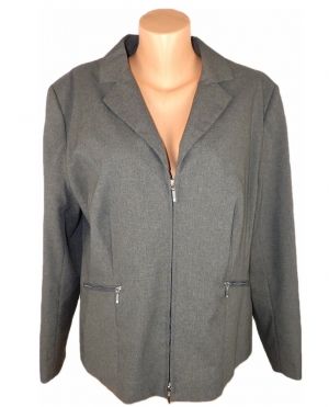 XXL Класическо сиво сако със цип (с етикет)