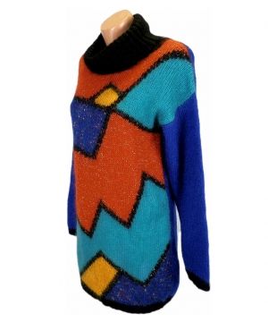 Цветен пуловер от мохер Claudia D