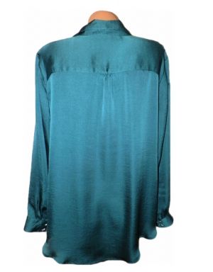 XXL Зелена блуза-туника от лек сатен