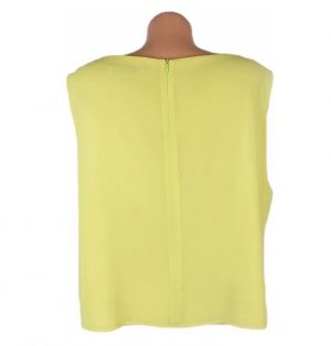 XXL-XXXL  Жълта шифонова асиметрична блуза