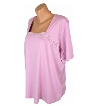 XXXL Розова трикотажна памучна блуза