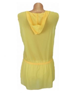Жълта еластична мрежеста блуза-туника Power Flower