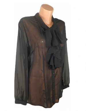 L-XL Шифонова блуза с волани