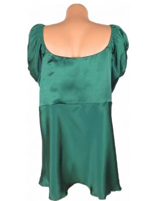 XL Интересна зелена блуза от сатен