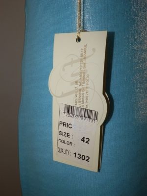 L Еластична тюркоазена рокля за поводи ( с етикет)