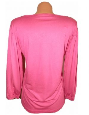 XL Розова трикотажна интересна блуза