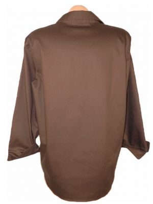 XL-XXL Еластична памучна шоколадова риза
