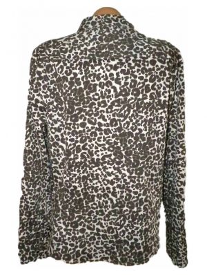 XL-XXL Еластична памучна блуза с хищен принт