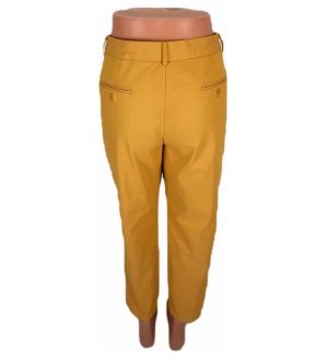 XL Памучен панталон в цвят горчица 