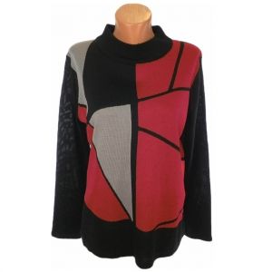 Пуловер с геометрична рисунка Malva