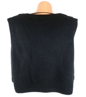 XL Черен плетен елек