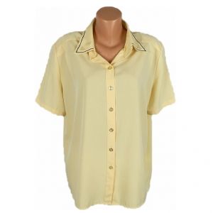 Жълта риза от сатен Biaggini