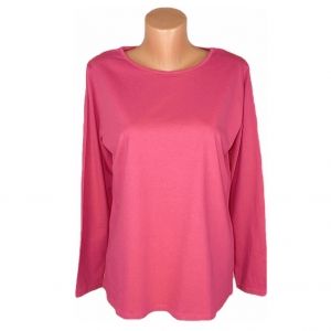 XL Розова памучна трикотажна блуза 