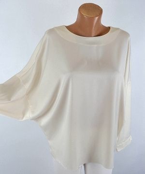 (Марина) Кремава блуза от сатен Vero Moda