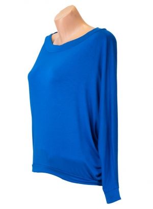 Синя трикотажна блуза