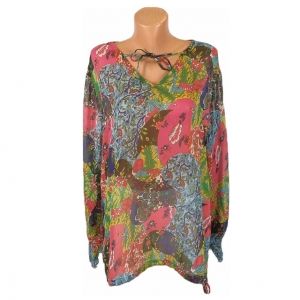 Ефирна цветна шифонова блуза