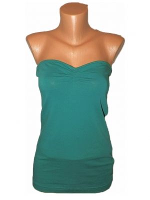 L Трикотажна зелена блуза без презрамки (с етикет)