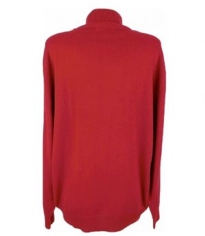 XXL Мек червен пуловер тип поло