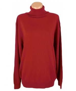 XXL Мек червен пуловер тип поло