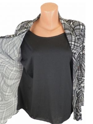 L-XL Красива двойна еластична блуза