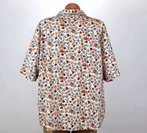 XXL Много лека памучна риза на цветя 