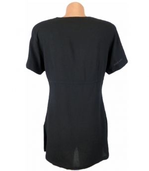 M-L Черна блуза от район (изкуствена коприна)